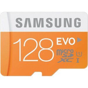Samsung 128GB EVO Class 10 Micro SDXC Card‎ with Adapter – Up to 48MB/s